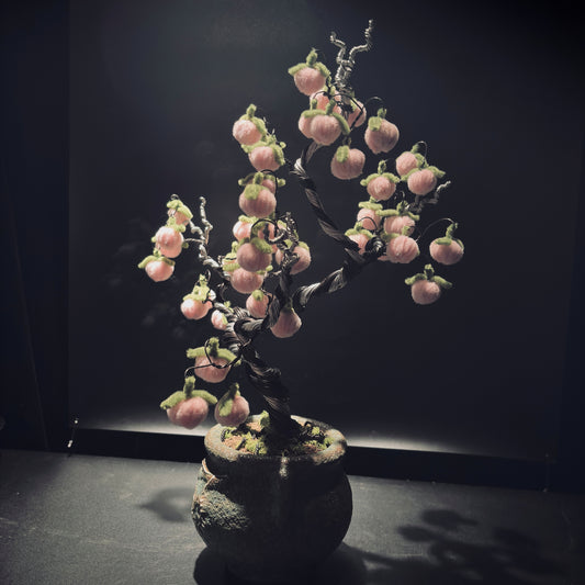 ALUMINUM SHARI Peach Tree Pink & Silver 鋁.水蜜桃樹