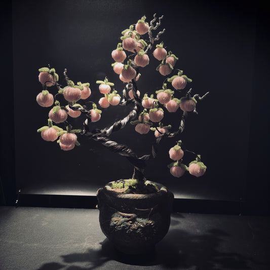 ALUMINUM SHARI Peach Tree Pink & Silver 鋁．水蜜桃樹