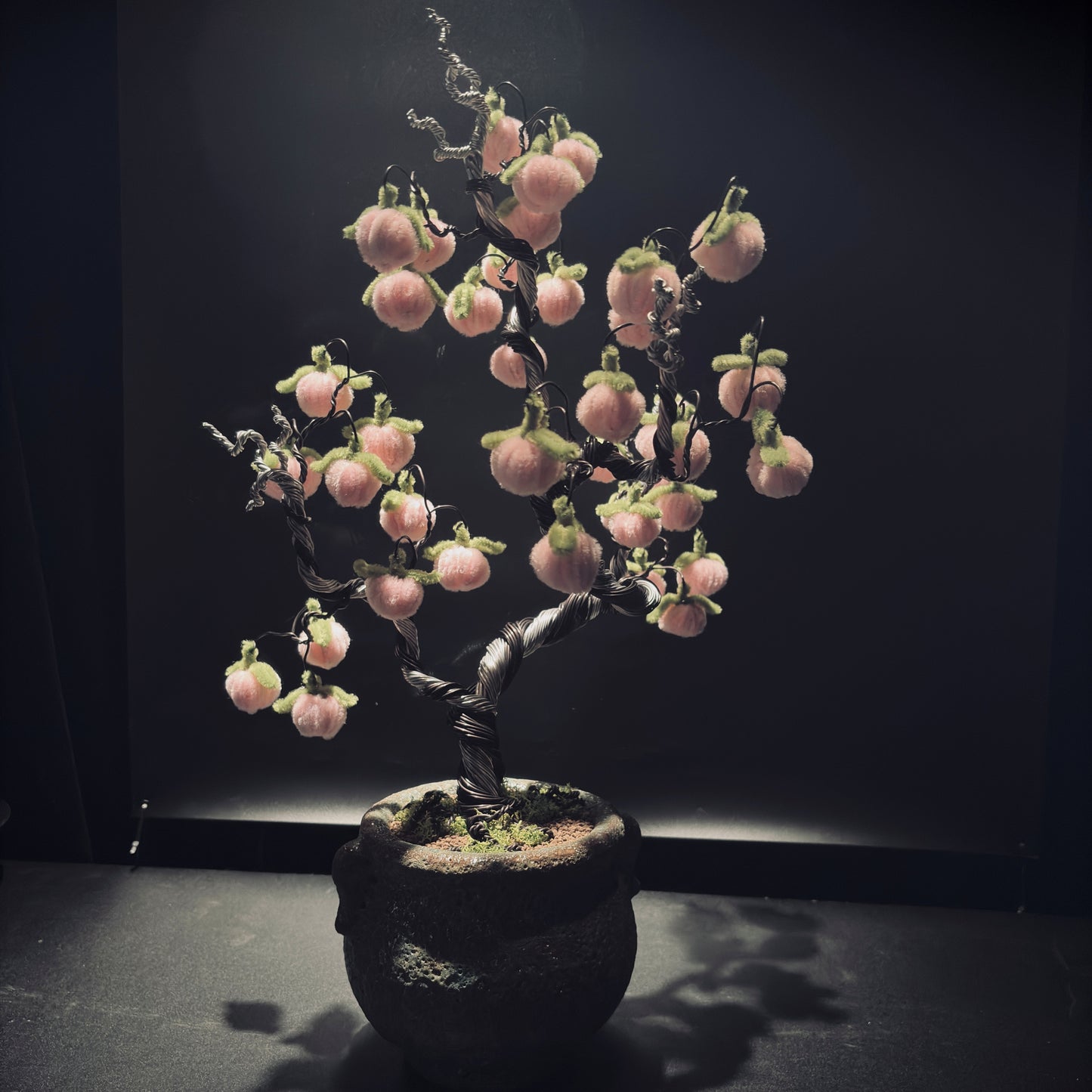 ALUMINUM SHARI Peach Tree Pink & Silver 鋁．水蜜桃樹