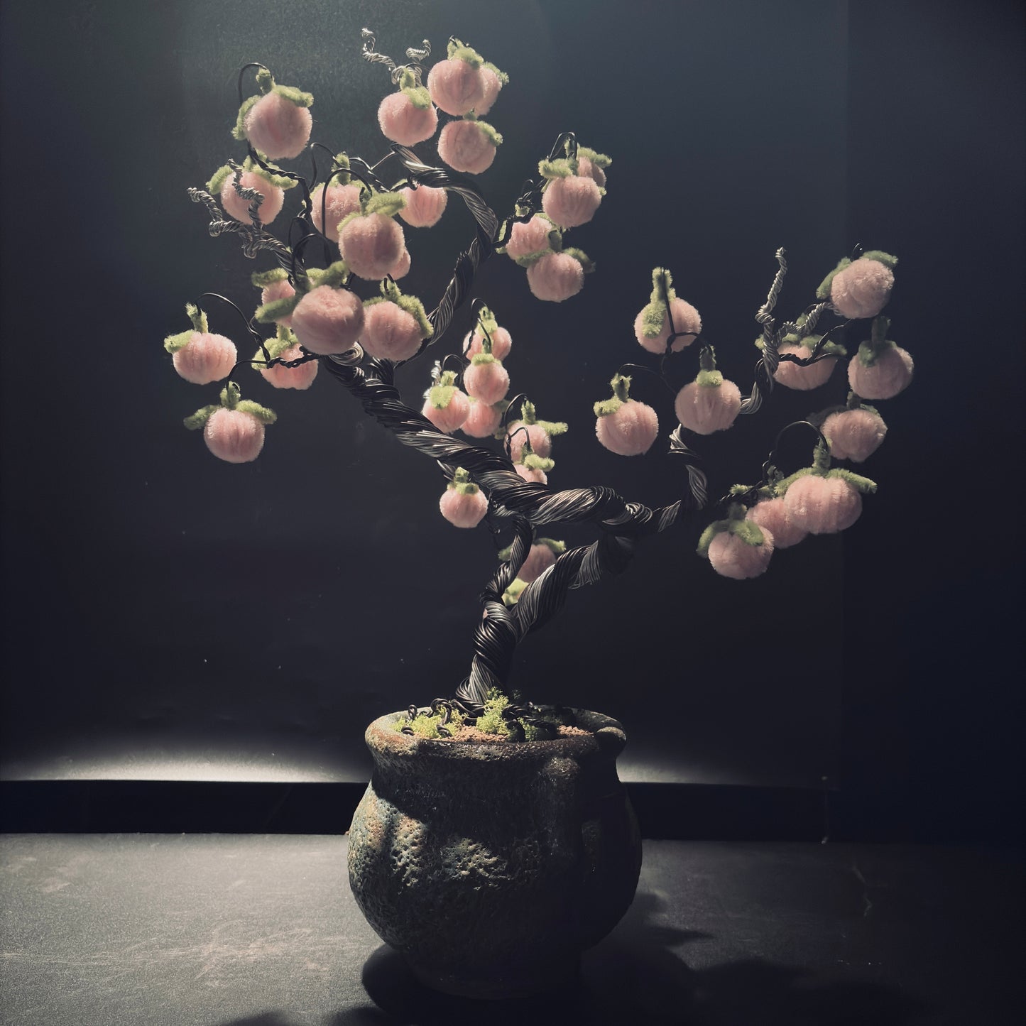 ALUMINUM SHARI Peach Tree Pink & Silver 鋁．水蜜桃樹