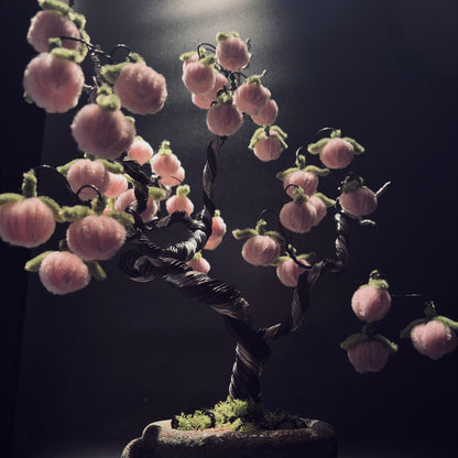 ALUMINUM SHARI Peach Tree Pink & Silver 鋁．水蜜桃樹