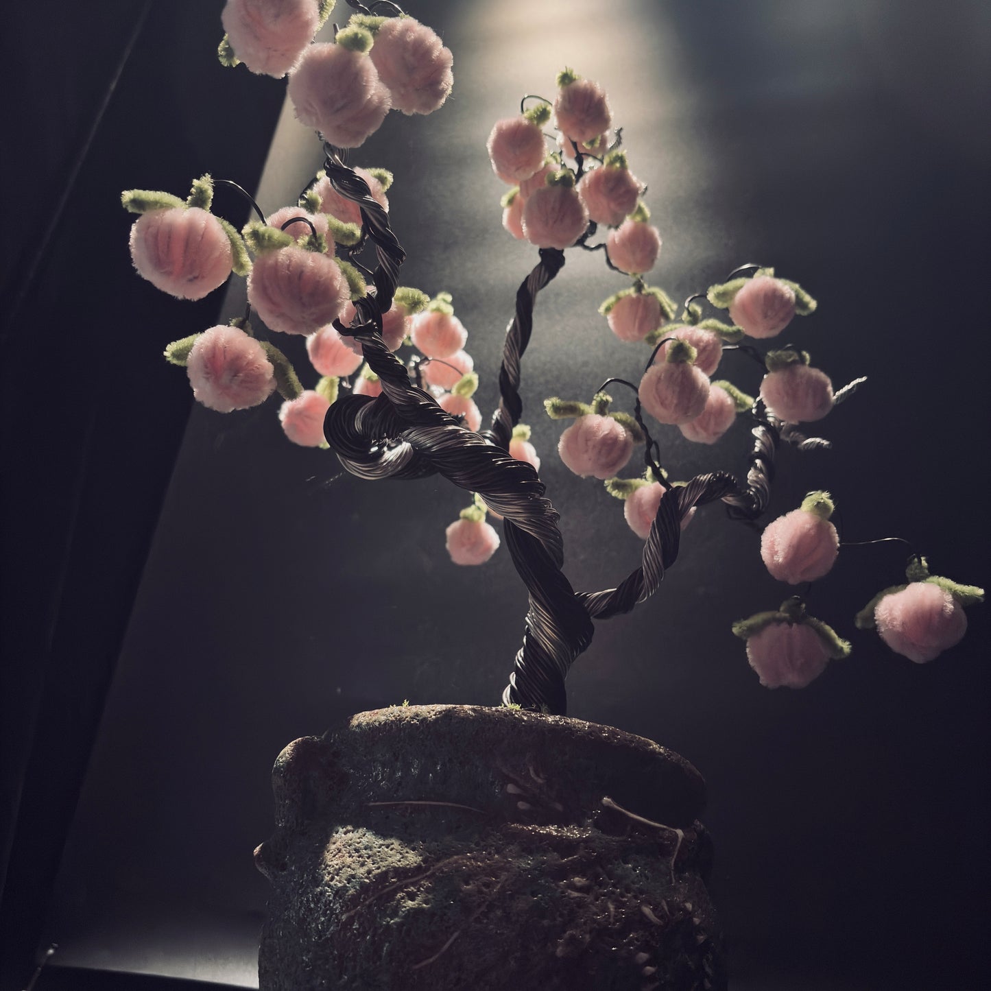 ALUMINUM SHARI Peach Tree Pink & Silver 鋁．水蜜桃樹
