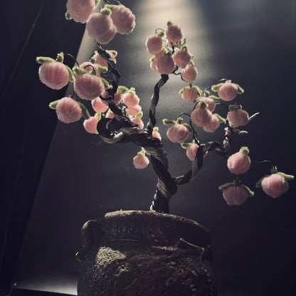 ALUMINUM SHARI Peach Tree Pink & Silver 鋁．水蜜桃樹