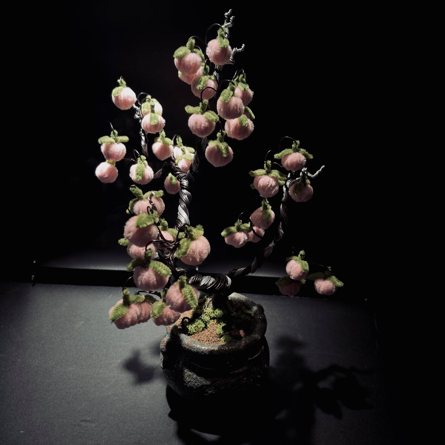 ALUMINUM SHARI Peach Tree Pink & Silver 鋁．水蜜桃樹